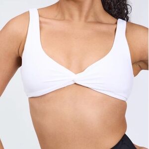 Buff Bunny Twisted Sports Bra - color White - Size Lrg